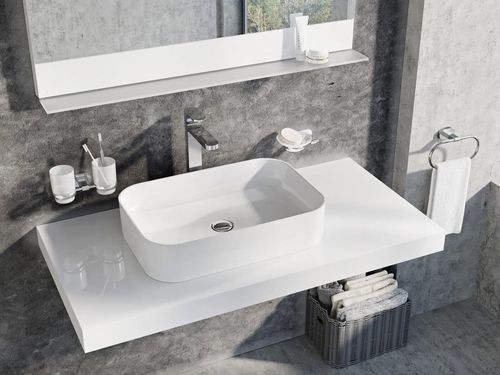 купить Раковина Ravak Ceramic Slim 550 R 55x37x12cm White XJX01155002 в Кишинёве 