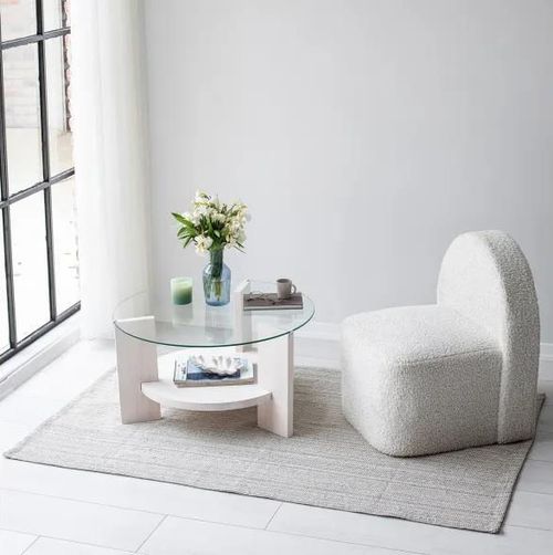 cumpără Măsuţă cafea Trendy Mondo, Alb 75x40x75cm în Chișinău 