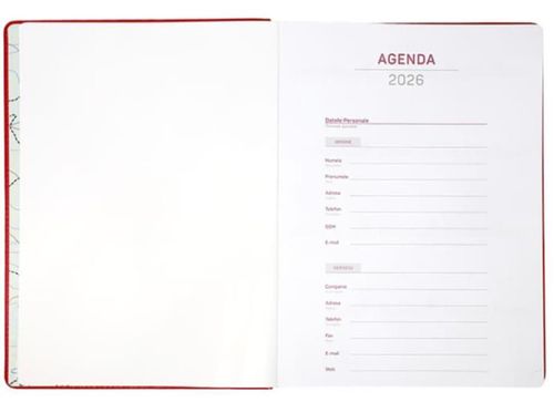 купить Блокнот IDEE Agenda saptamanala A4 2026 Standart Cherry Red (ID.1607) в Кишинёве 
