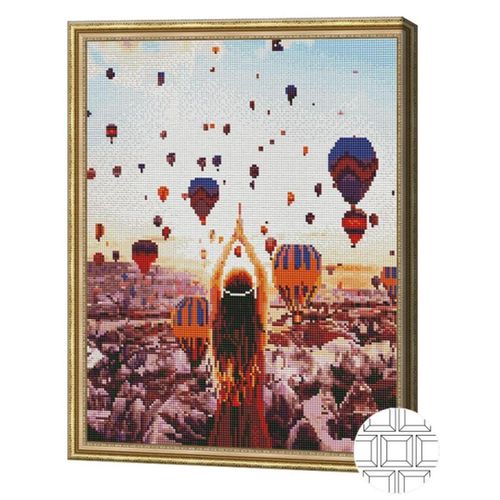 cumpără Tablou pe numere Art Gallery QB204291 Mozaic cu diamante patrate 40x50cm Fata in Cappadoccia în Chișinău 