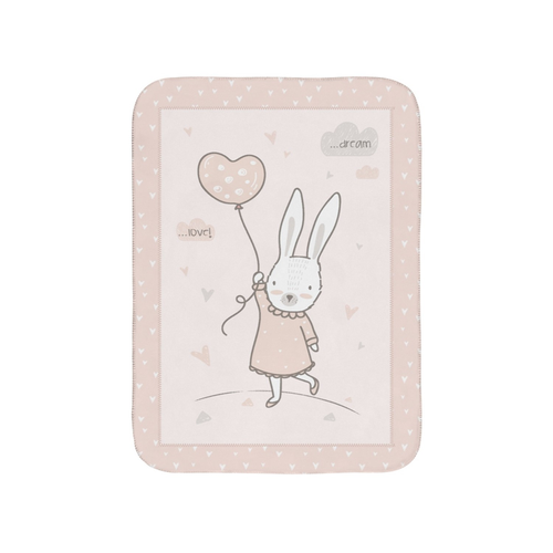 Plapuma super moale KikkaBoo Rabbits in Love, 110x140 cm 