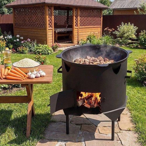 cumpără Ceaun grătar Davr Metall Ceaun din fonta 125L (fund rotund) (KZK125) în Chișinău 