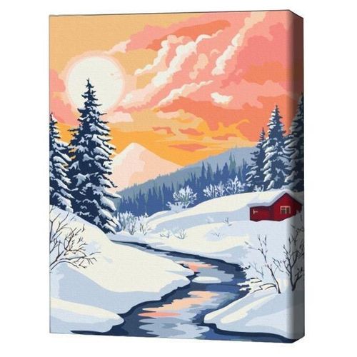 cumpără Tablou pe numere BrushMe BS54524FC 40x50сm (fără cutie) Armonie de iarnă în Chișinău 