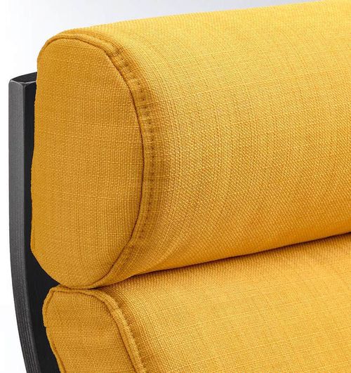 купить Кресло Ikea Poang (Negru-maro/Skiftebo Galben) в Кишинёве 