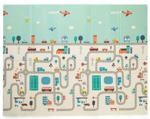 купить Коврик игровой Petite&Mars 435071 Covoras de joaca pliabil 2in1 Campy Elephant&City в Кишинёве 