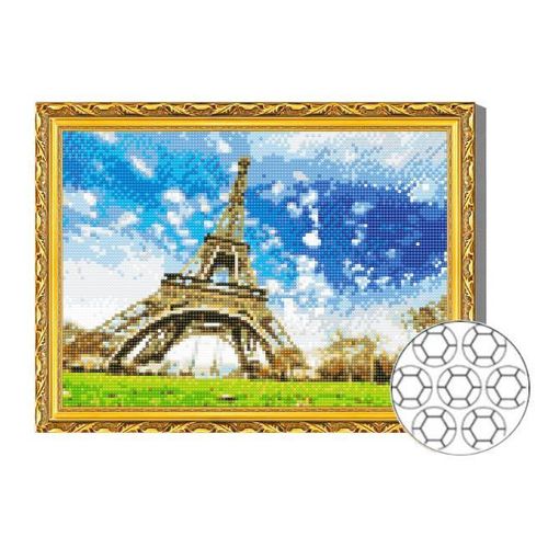 cumpără Tablou pe numere Art Gallery GB72805 Mozaic cu diamante 30x40cm Turnul Eiffel si cerul în Chișinău 