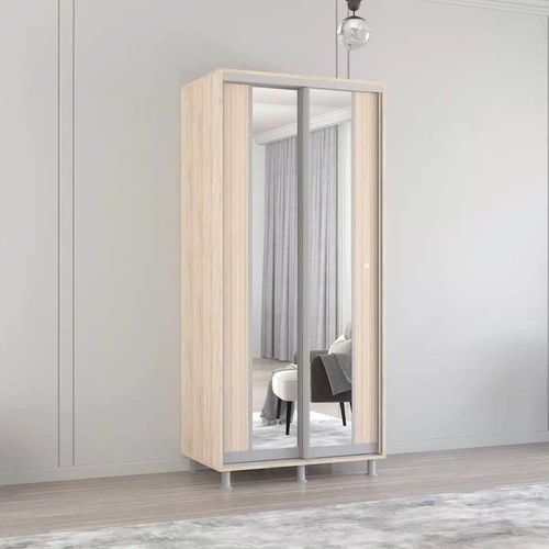 cumpără Dulap Mobildor-Lux Aron cu uși glisante cu oglindă vertical (130x60x240H cm) Sonoma în Chișinău 