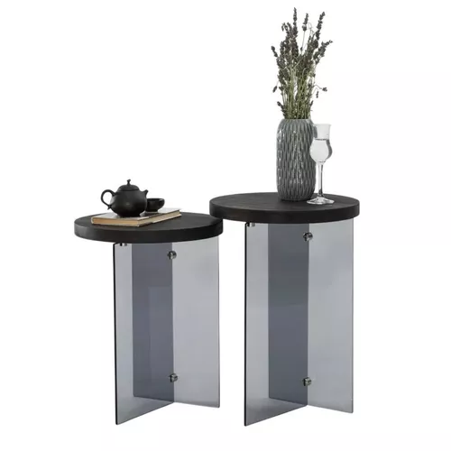 cumpără Măsuţă cafea Trendy Serenity 2, Antracit, Gri inchis, set în Chișinău 