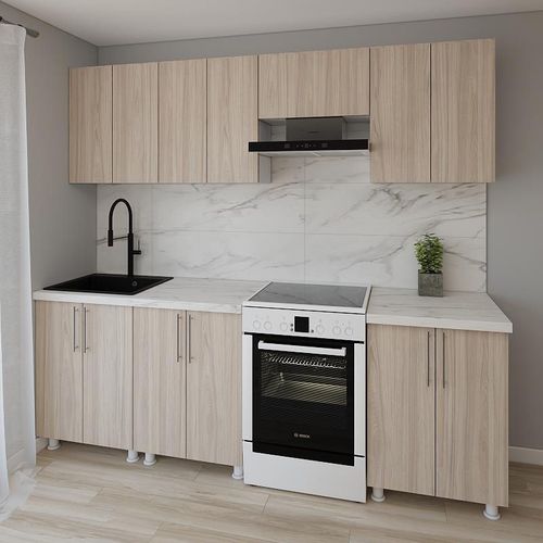 cumpără Mobilă pentru bucatarie Smartex (30024) K1 240cm Stejar Deschis în Chișinău 