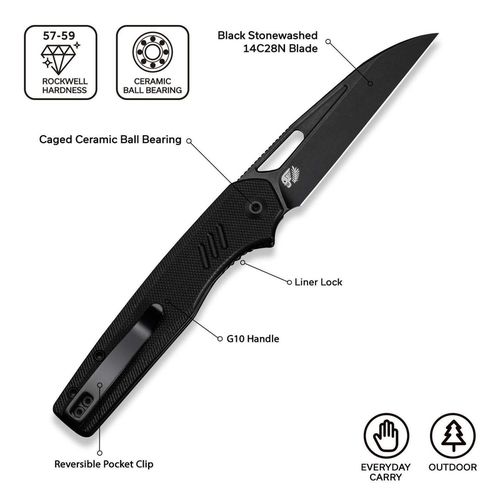 купить Нож походный Civivi C24062B-1 Guile, G10, Liner Lock, Front Flipper в Кишинёве 