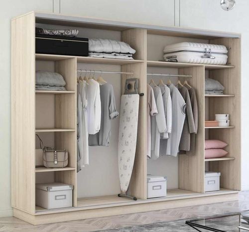 купить Шкаф Mobildor-Lux Fox uși glisante din oglinzi (310x60x210H cm) Sonoma в Кишинёве 