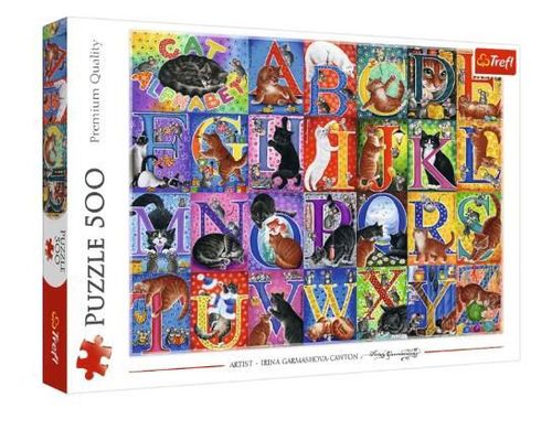 купить Пазл Trefl 37527 Puzzle 500. Alfabetul pisicii в Кишинёве 