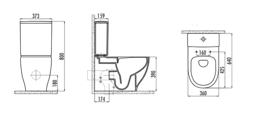 купить Унитаз Creavit Mare MA361.001 / MA410 / KC1703.02.00/ IT5130 RimOff в Кишинёве 