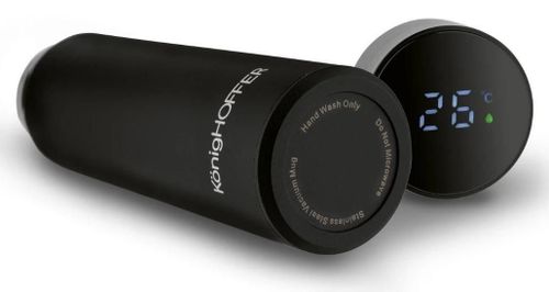 купить Термос для напитков Konighoffer Vinod 500ml Black с индикатором температуры в Кишинёве 