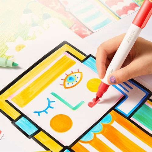 cumpără Set de creație Mideer MD1303 Set de markere semitransparente cu vârf dublu, 60 culori în Chișinău 