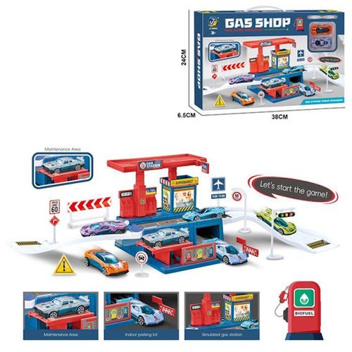 cumpără Mașină ToyMall 004812 Set benzinarie cu masini din metal în Chișinău 