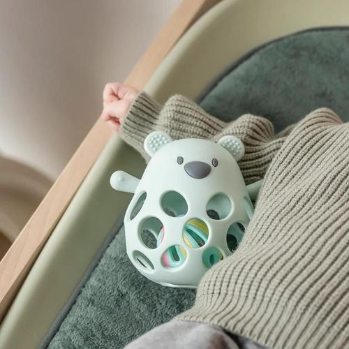 cumpără Zornăitoare Nattou 874335 Silicone Bear rattle with a ball aqua green în Chișinău 