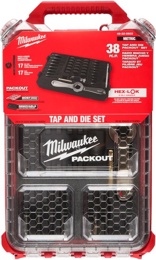 cumpără Set de unelte de mână Milwaukee 4932498721 Set 38 buc filiere si tarozi PACKOUT™, HEX-LOK™, maner 2-in-1 în Chișinău 