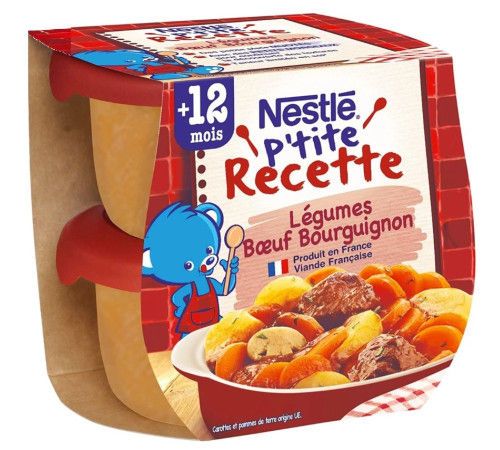 Legume cu carne de vita Burgundy Nestle (12+ luni) 2 x 200 g 