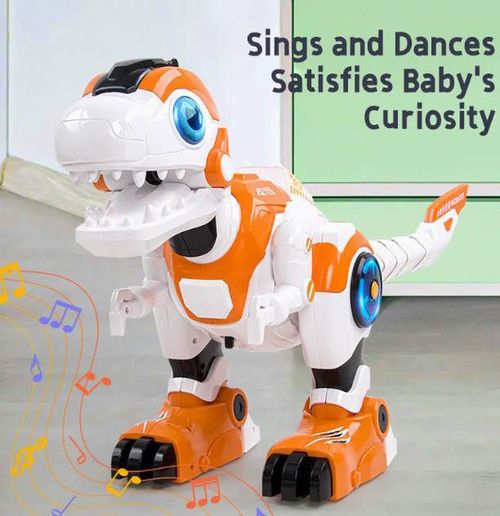 купить Радиоуправляемая игрушка New World A104 Интерактивный динозавр Steam , оранжевый, 835046 в Кишинёве 