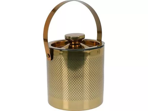 купить Аксессуар для кухни Excellent Houseware 56569 Galeata de racire a bauturilor, D15x18.5cm, Etched Squares, inox в Кишинёве 