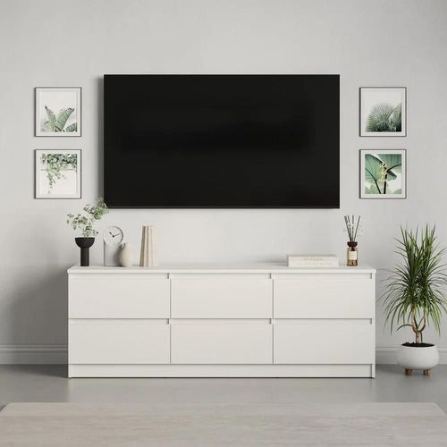 cumpără Comodă TV MebelStar NEO 6S 150x43x53 White (MBS-1278) în Chișinău 