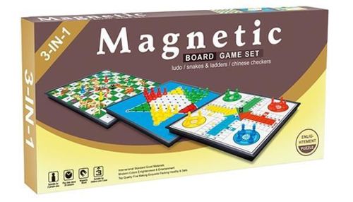 купить Настольная игра miscellaneous 24812 Magnetic game 3in1 (Ludo, Șerpi și Scări, Șah Chinezesc) в Кишинёве 
