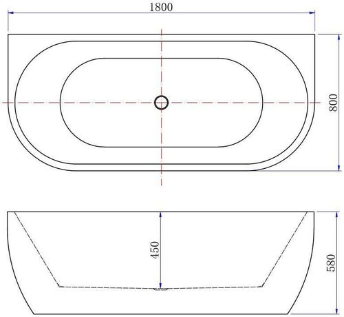 cumpără Cadă de baie Aifol Kabo 1800x800 акрил симметричная în Chișinău 