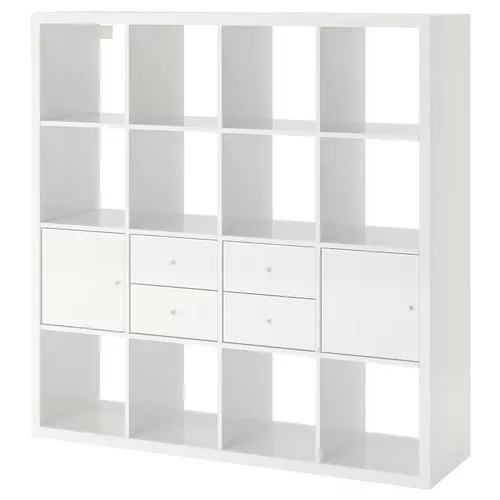 cumpără Etajeră Ikea Kallax с 4 вставками 147x147 White în Chișinău 