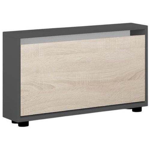 cumpără Raft pentru încălțăminte Mobildor-Lux Leo Slim 70x16x47H cm Anthracite/Sonoma în Chișinău 