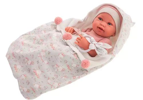 cumpără Păpușă Antonio Juan 50159 bebelus Pipa in haine roz, in sac de dormit cu iepurasi, 48312 în Chișinău 
