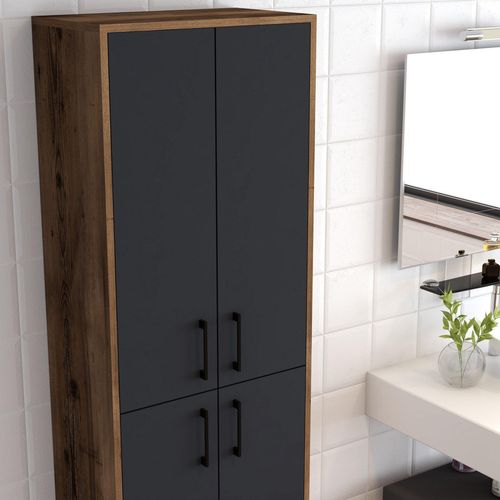 cumpără Dulap penal Trendy Berlin A-Nuc, Antracit 60x200x35cm, multifunctionala (GTR006632) în Chișinău 