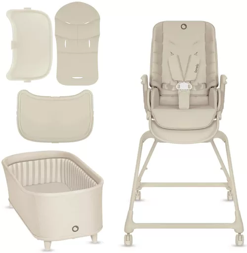 купить Стульчик для кормления Lionelo Maddie Beige 3in1 (set scaun de masa + co-sleeper) в Кишинёве 