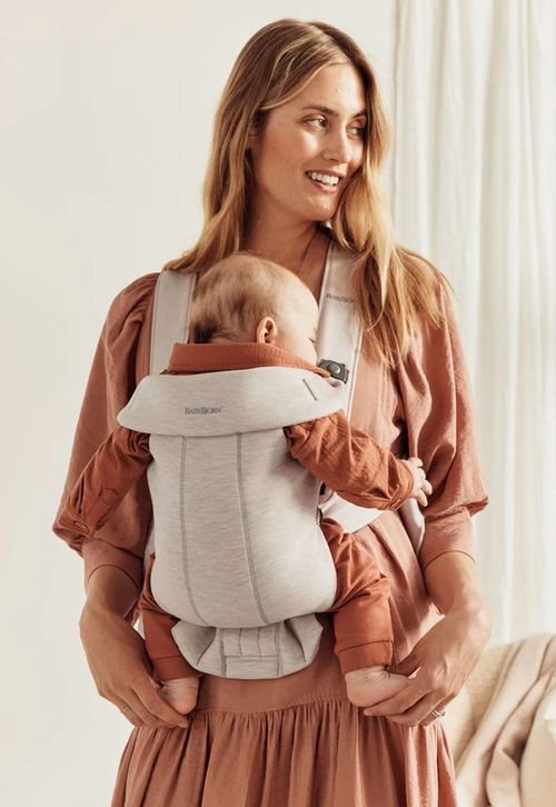 купить Кенгуру BabyBjorn 021087E1 Mini 3D Jersey, Light Beige в Кишинёве 