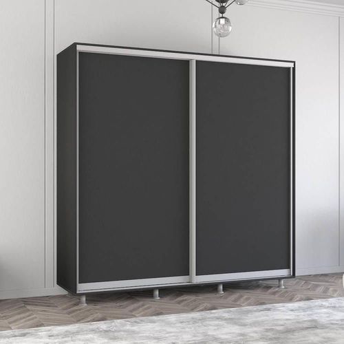 cumpără Dulap Mobildor-Lux Aron cu uși glisante (200x60x220H cm) Anthracite în Chișinău 