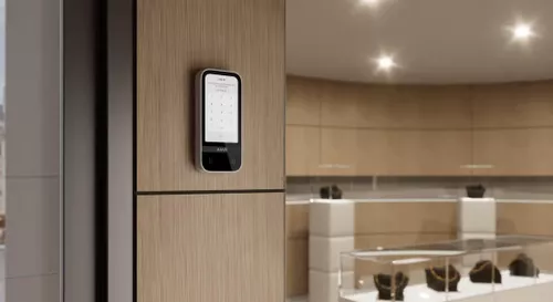 купить Аксессуар для систем безопасности Ajax KeyPad TouchScreen (8EU) ASP white в Кишинёве 