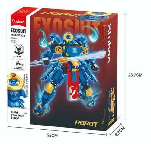 cumpără Set de construcție Sluban B1312 Samuraiul Albastru, 230 elem. în Chișinău 