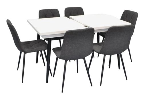 cumpără Set masă și scaune Evelin di Costacurta стол DT-433-3B + 6 стульев YTC-080B Dark grey în Chișinău 