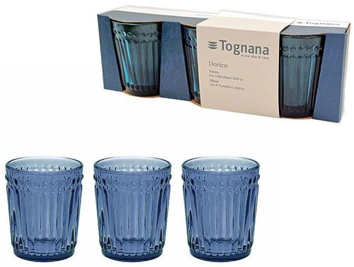cumpără Veselă pentru băuturi Tognana 53022 Set pahare pentru vin Dorico 3buc 310ml albastru în Chișinău 