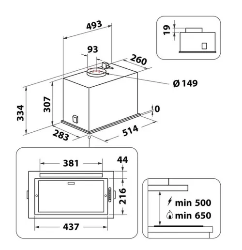 cumpără Hotă Whirlpool WCT363FLTK în Chișinău 