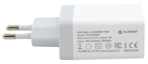 купить Зарядное устройство сетевое Platinet PLCU33AW (44754) в Кишинёве 