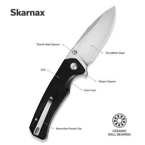 купить Нож походный Sencut S24025-1 Skarnax, G10, Liner Lock в Кишинёве 