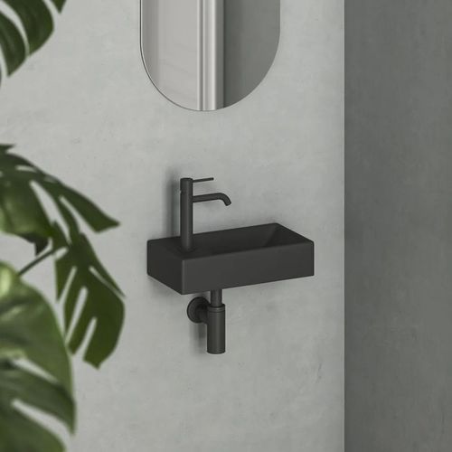 купить Раковина Ravak Veda 400 L 40.8x22.2cm Black matt XJXLD240000 в Кишинёве 