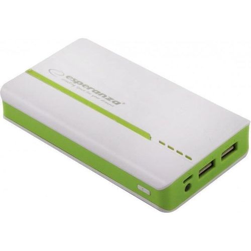 купить Аккумулятор внешний USB (Powerbank) Esperanza EMP107WG 11000mAh, White/Green в Кишинёве 