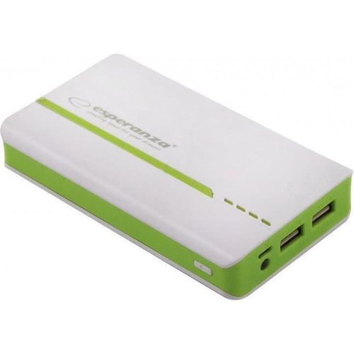 cumpără Acumulator extern USB (Powerbank) Esperanza EMP107WG 11000mAh, White/Green în Chișinău 