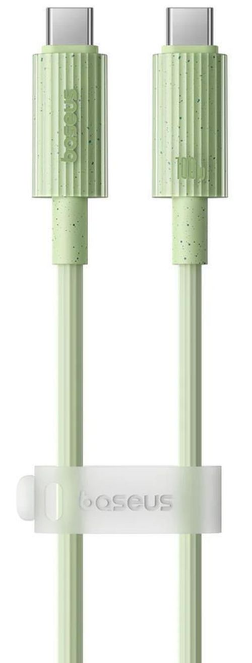 купить Кабель для моб. устройства Baseus P10360202631-00 Type-C to Type-C 5A 100W 1m, Habitat Series, Natural Green в Кишинёве 