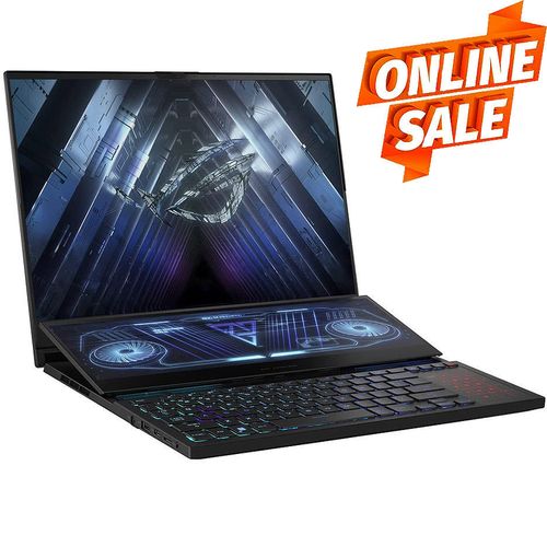 cumpără Laptop 16.0 ASUS ROG Zephyrus Duo 16 GX650RX, AMD Ryzen 9 6900HX 3.3-4.9GHz/32GB DDR5/4TB  SSD M.2 NVMe (2x2TB)/GeForce RTX3080Ti 16GB GDDR6/WiFi 6 802.11ax/BT5.2/USB Type C/HDMI/Backlit RGB Keyboard/16.0 4K WQXGA Mini LED-backlit 165Hz (2560x1600)/14 4K ScreenPad Plus/Win 11/Gaming GX650RX-LO206W + ROG Backpack, Palm rest în Chișinău 