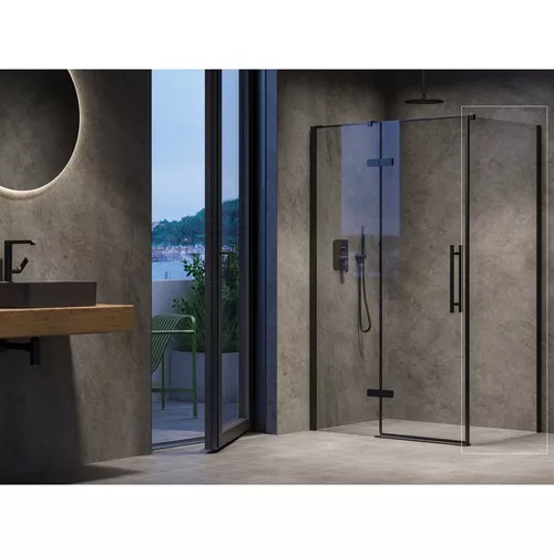 cumpără Baterie pentru cadă Ravak Panel Fix Cool! 80x195 Black transparent COPS-80 (X9VV40300Z1) în Chișinău 