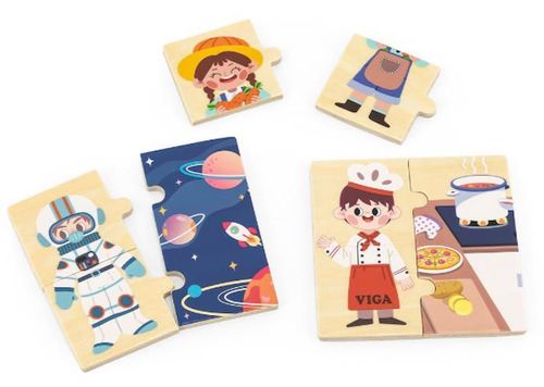 cumpără Puzzle Viga 44650 Joc logic de puzzle Profesiile 24 elem. în Chișinău 