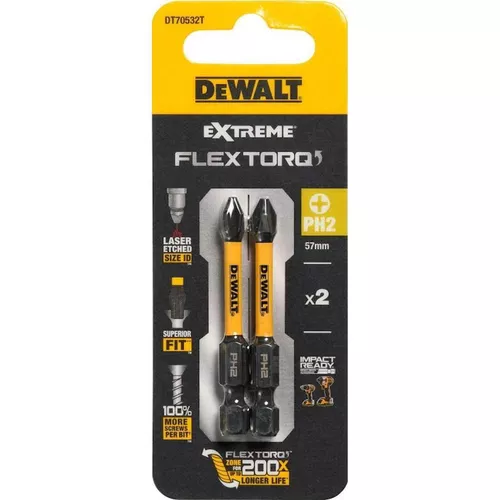 cumpără Set de tubulare, bite, duze DeWalt DT70532T-QZ set capete de insurubat PH2 50mm IR Torsion (2 buc) în Chișinău 